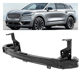 KUAFU Front Bumper Reinforcement Compatible with 2019-2024 Ford Edge Lincoln Nautilus Replacement For K2GZ-5810852-A FO1006279 Bumper Impact Bar Crossmember Steel Electrophoresis Black