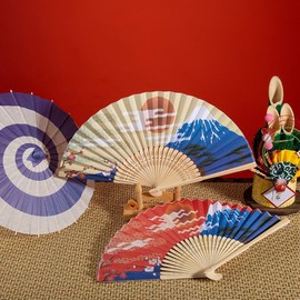 NOLITOY Home Decor Japanese Fan Display Base Folding Japanese Fan Holder: 4pcs Chinese Folding Fan Stand Bamboo Display Holder Home Decoration Chinese Fan Display Rack Easel Stand