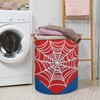 Large Laundry Basket Hamper - Red Spiderweb 62L Collapsible Storage