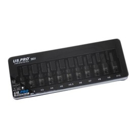 US PRO INDUSTRIAL 11 x 3/8" DR Impact Hex Bits Sockets H2 to H10 S2 Steel 3931