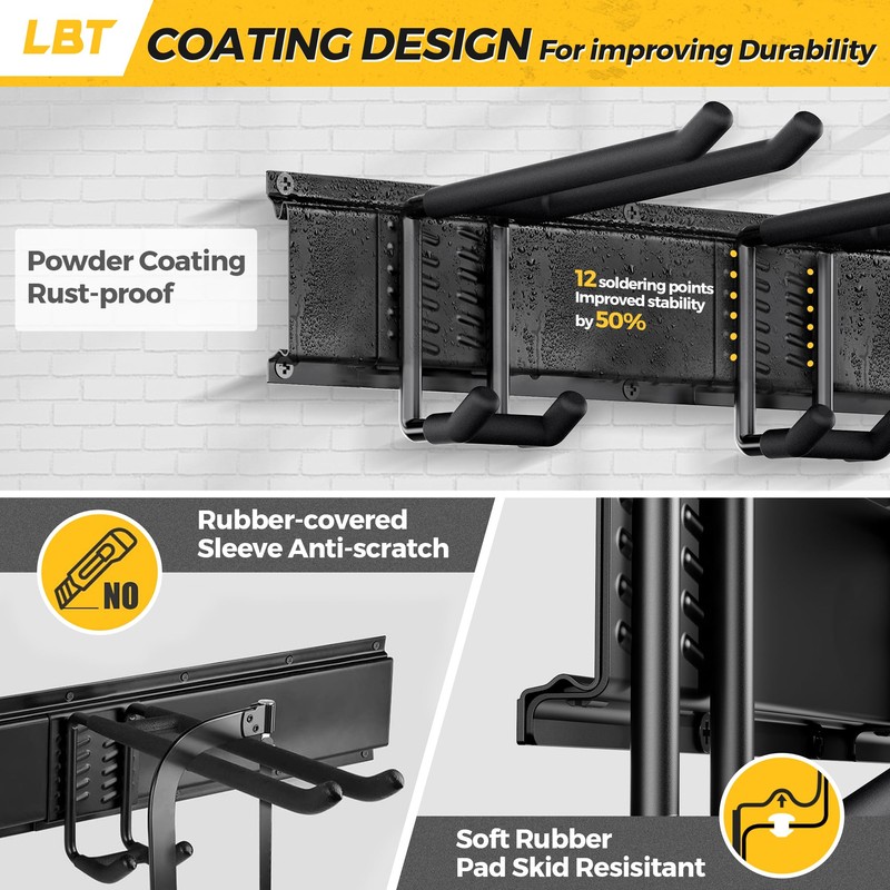 LBT 99" Garage Tool Organizer Wall Mount - 1000lbs Garden