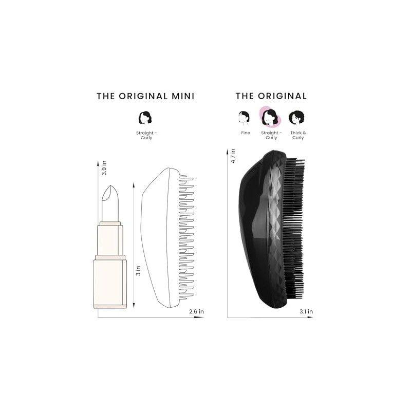 Tangle Teezer - Cepillo de pelo, Panther Black