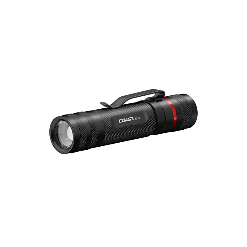 Coast PX1R 1000 Lumen Rechargeable Focusing LED Flashlight, Black