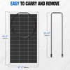 ECO-WORTHY 130 Watt 12 Volt Monocrystalline Flexible Solar Panel Semi-Flexible