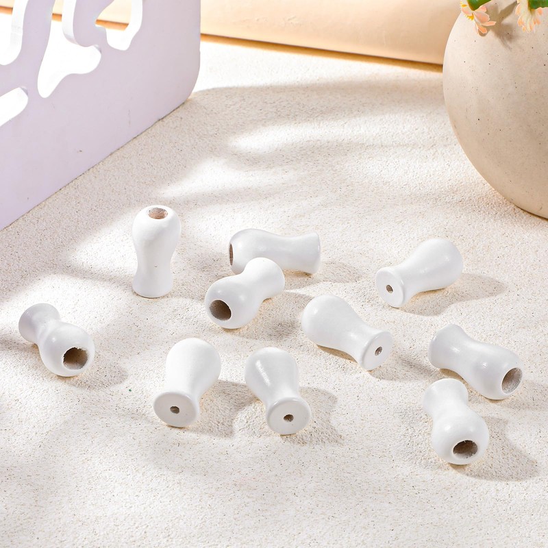 InnoHHustle 10 Pcs White Plastic Cord Tassel Blind Pull Cord