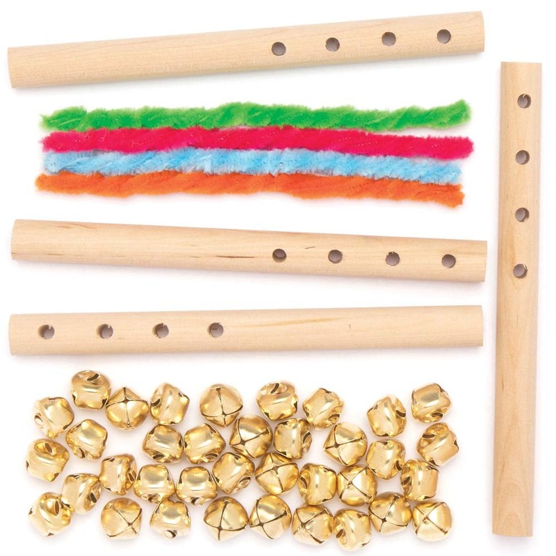 Baker Ross AT813 Wooden Hand Bell Kits - Pack of