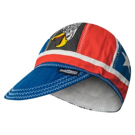 YESWELDER Eagle Reversible Welding Cap, 7 1/2, Durable, Protective Welders Cap Red, Blue, Red, Blue, 7 1/2