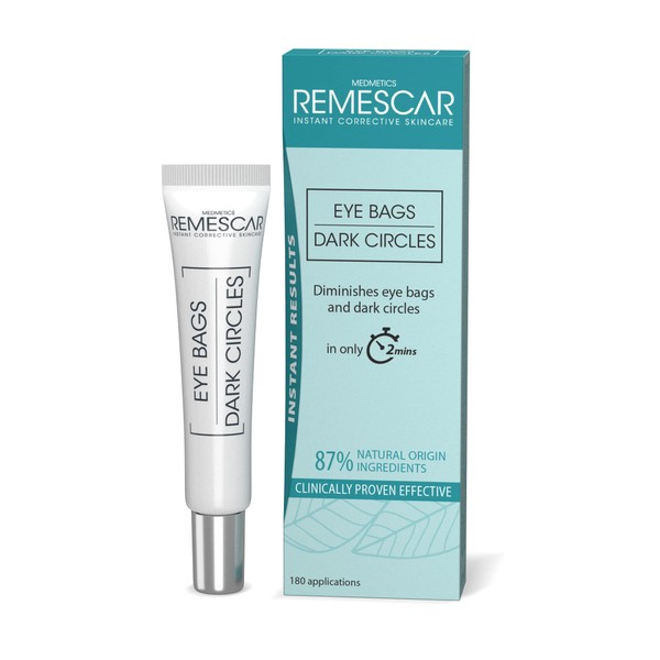 Remescar Eye Bags & Dark Circles 8ml - Eye Cream for Under Eye Bags and Under-Eye Bags Removal - Instant Treatment for Eye Bags, 180 Uses