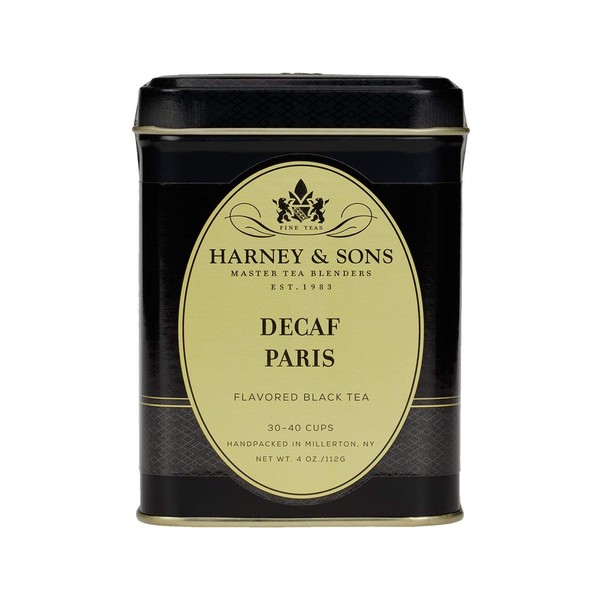 Harney & Sons Decaf PARIS Tea 4 ounce (1/4 lb) Tin