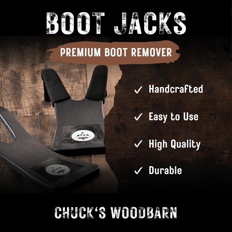 Chuck's Woodbarn Black Boot Jack Puller - Constructed of Composite