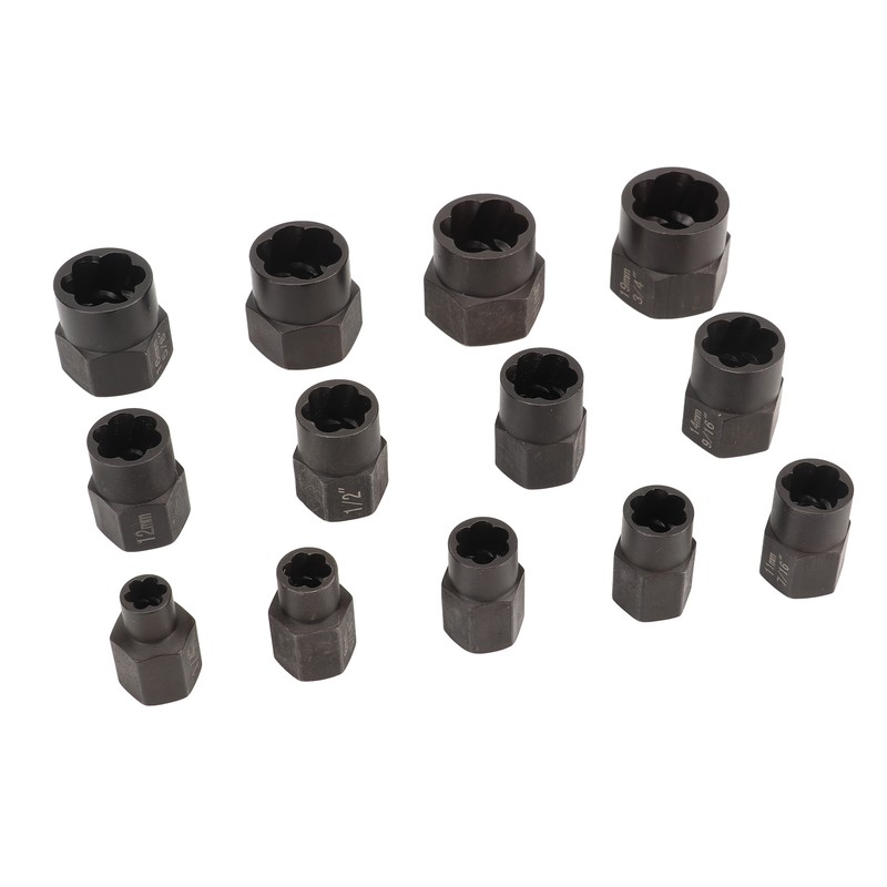 13pcs Stud Nut Remover Set Professional Chromium Molybdenum Steel Damaged