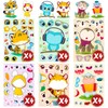 24 Sheets 8.3''×5.9'' Make-a-face Sticker，Egg Easter, Dog, Movie Hero, Mermaid,
