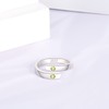 BEILIN Sterling Silver Birthstone Ring for Women, Dainty Adjustable Finger