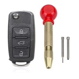 3 Button Flip Key Fob Remote Control Case for VW Jetta Golf Caddy Passat B5 Beetle Skoda Octavia Superb With Pin Removal Tools