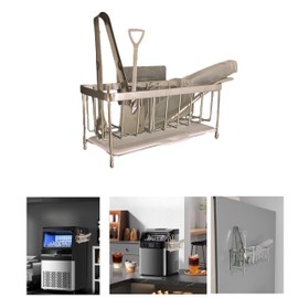 Ice Scoop with Holder - Ice Scooper Holder & Ice Scoop & Straw & Ice Muddler 6 PCS Set - Ice Maker Accessories for Counter Top Ice Makers and Machines Foodservice Products