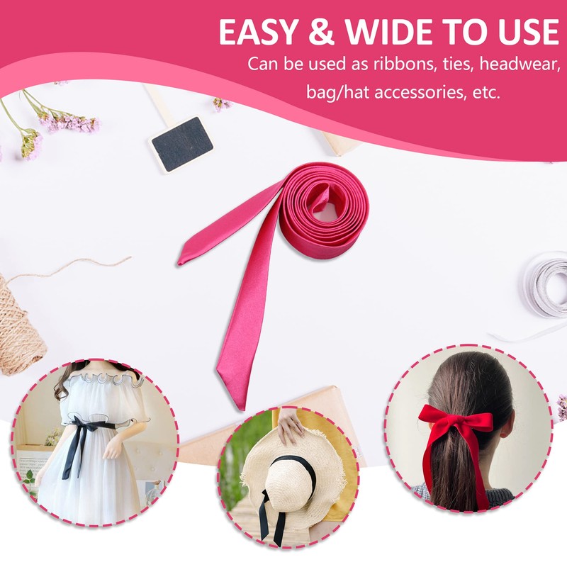 Mantieqingway Bow Tie for Women, Satin Ribbon Girls Self-tie Bowtie
