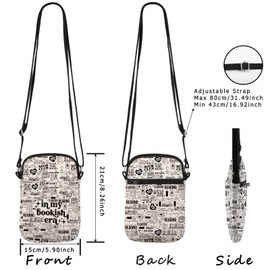 WCGXKO In My Bookish Era Crossbody Bag Reading Lover Gift Bookworm Reader Gift (Bookish Era Cr)