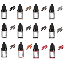 New 5ml Permanent Makeup Pigment Ink Eyebrow Lip Microblading Tattoo Ink Cosmetic Natural Microblading Color Pigment for Tattoo Machine (Dark Red)