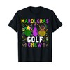 Mardi Gras Golf Crew Cute Masked Beads Player Team T-Shirt