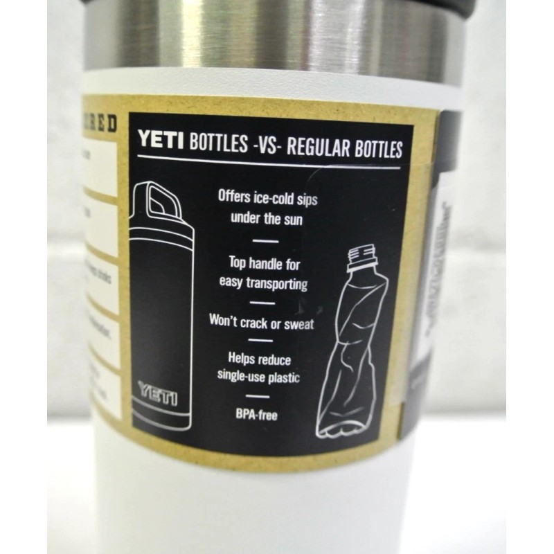 YETI Rambler 18oz Bottle with Chug Cap - White