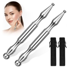 Mellbree Pressure Point Pushing Rod, Cassa, Stick Type, Press Point Face, Nose, Plate, Massage, Myofascial Release, Trigger Point, Face Pointer, Storage Bag Included, Perfect Gift for Men and Women