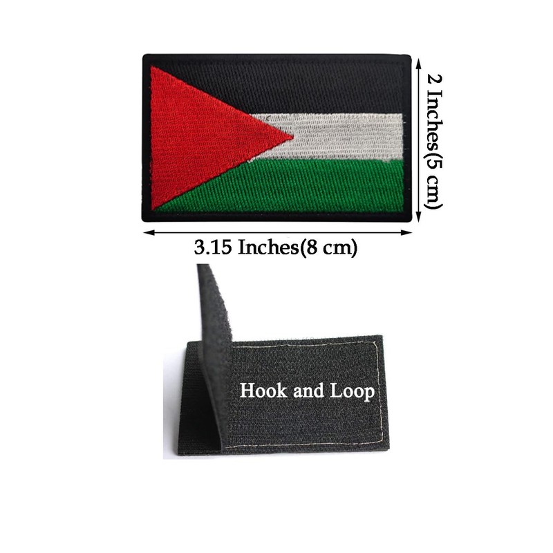 2 PCS AliPlus Palestine Flag Patches Free Palestine Embroidered Tactical