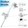Waziaqoc 2PCS Sliding Glass Door Ratchet Lock with Chrome Finish,