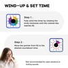 19CM Visual Timer, 1 Hour Countdown Timer, Kitchen Timer, Loud
