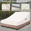 okcool 100% Waterproof Patio Double Wide Chaise Lounge Chair Cover,