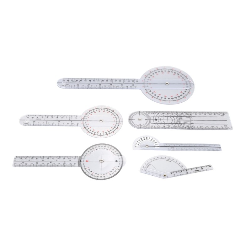 6PCS Medical Goniometer Set 6 8 10inch Multifunction Joint Goniometer