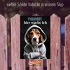 siviwonder Dog Sign with German Text "Vorsicht Beagle" English Dog