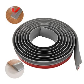 COUKIU 10 FT PVC Floor Transition Strip, Peel and Stick Molding Trim for Threshold Transitions with a Height Less Than 5 mm/0.2in, Carpet & Floor Edging Trim, Carpet to Tile Transition Strip(Gray)