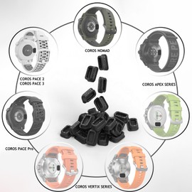 YwonShne Dust Plug Compatible with COROS Nomad/PACE Pro/PACE 3/PACE 2/VERTIX 2S/APEX 2 Pro 42/46mm Watch Charging Port Cap,Dust Cover Charger Port Protector Dustproof Case Anti Dust Accessories Black