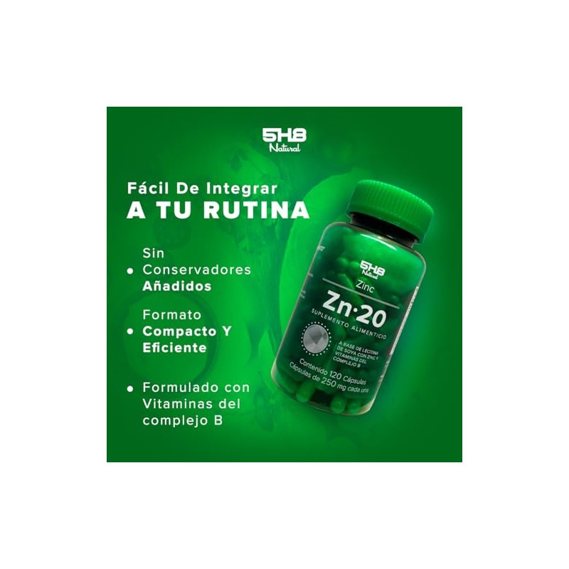 Zinc con Vitamina B6, B1 Bienestar 5H8 NUTRITION