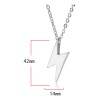 Collar Rayo Acero De Titanio Relampago Hip Hop Hombre Mujer