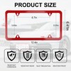 LivTee 4 Holes Stainless Steel License Plate Frames, 2 PCS