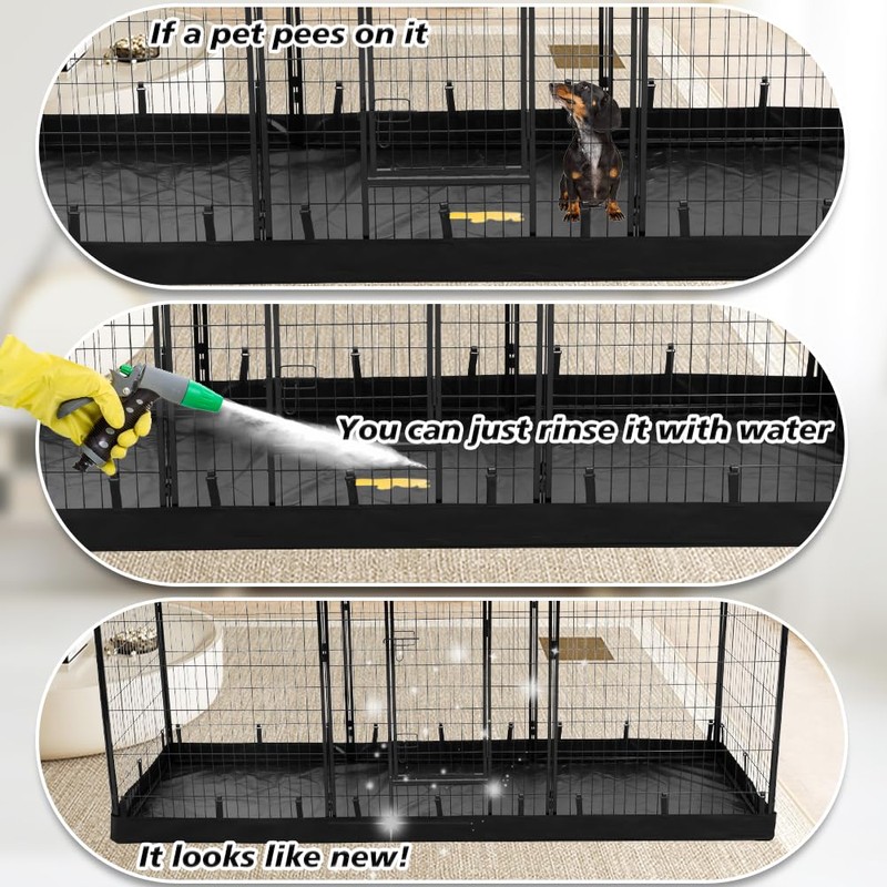 PJYuCien Rectangle Dog Playpen Bottom - Fits 8 Panels, 24''