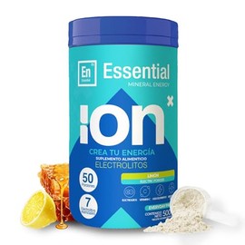 ION X | Electrolitos En Polvo | 50 Porciones | Con 7 Electrolitos Esenciales + Vitamina C | Endulzado Con Miel De Abeja Orgánica | Sin Cafeína | Sabor Limón | Hidratación Avanzada | Essential 500g