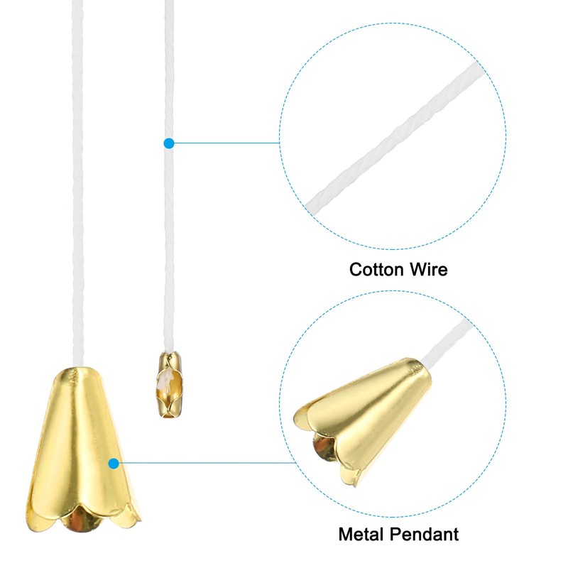 PATIKIL 1.5M 4.9ft Ceiling Pull Chain, 6 Pcs Pulls String