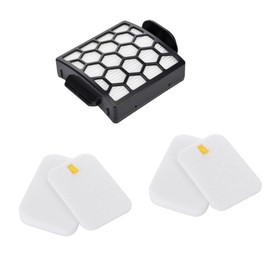 1 HEPA Filter & 2 Set of Foam Replacement for Shark Pet ZU102 Pet Pro ZU60 ZU62 Swivel Pro ZU51 NV151 NV150 CU50WM Pet Plus NV251 NV255 Navigator Upright Vacuum, Part 1238FT60 1239FT60