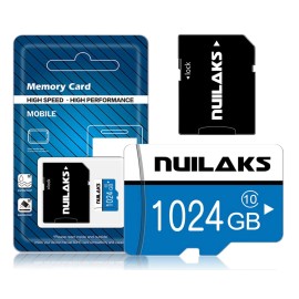 NUILAKS 1 TB Micro SD / SD Card High Speed Memory Card Waterproof Class 10 1TB