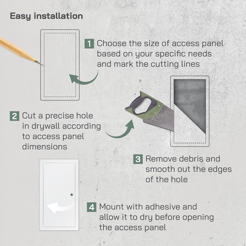 Vent Systems 10" x 20" Inch Lockable Metal Access Panel