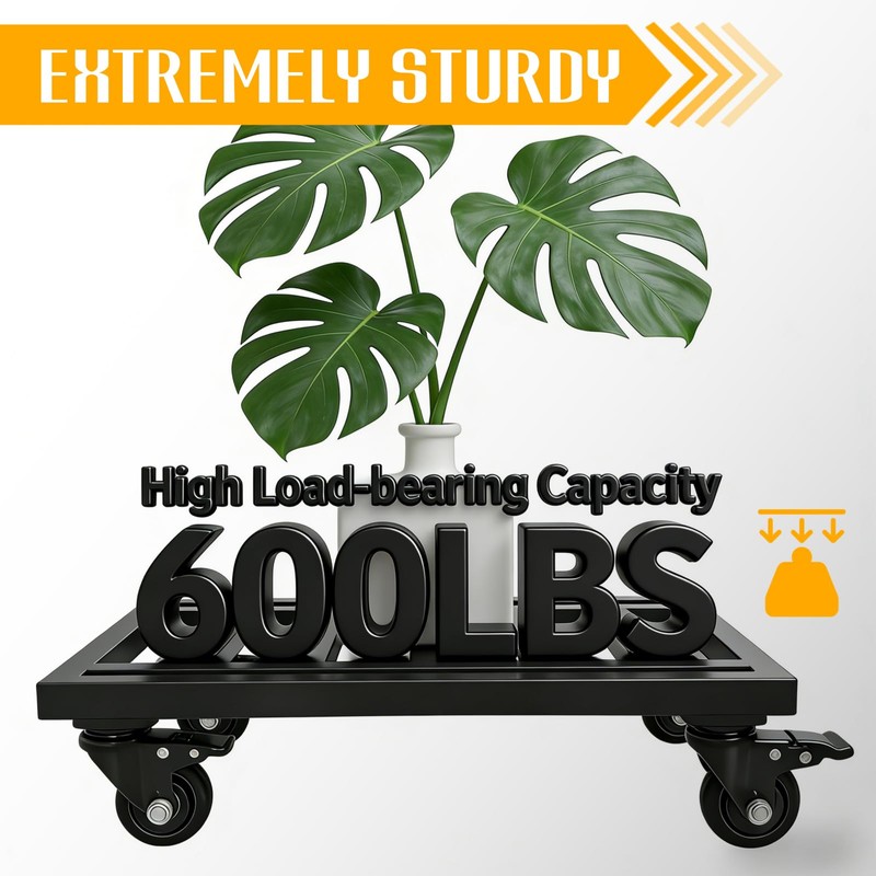 NULTRUMA 22" Heavy Duty Plant Caddy with Wheels, 600lbs Large