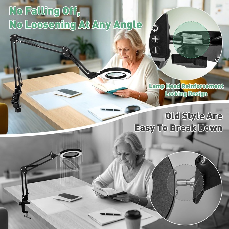 12X & 30X Magnifying Glass with Light, Ultra Long 3