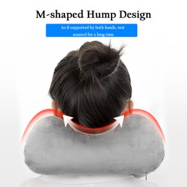 Inflatable Travel Pillow, Set of 2 Travel Neck Support, 100% Soft Velvet Neck Pillow, Inflatable Orthopaedic Neck Pillow, Elastic Neck Support Pillow for Airplanes, Trains, Cars and Offices