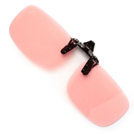 VANANA Blue Light Blocking Clip-on Glasses - Frameless for PC and Gaming, Unisex, UV400 Protection, Migraines and Light Sensitivity, Pink