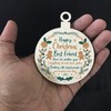 Best Friend Wood Bauble Tree Decoration Friendship Gift Keepsake