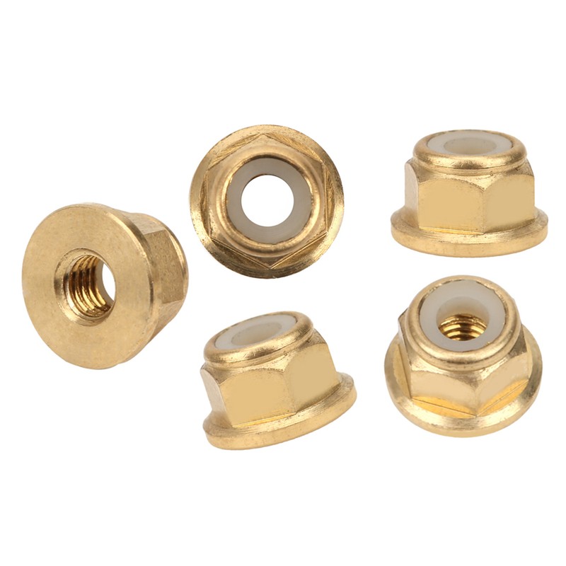 50Pcs Flange Nut Pure Copper Lock AntiSkid AntiLoose Fasteners Set