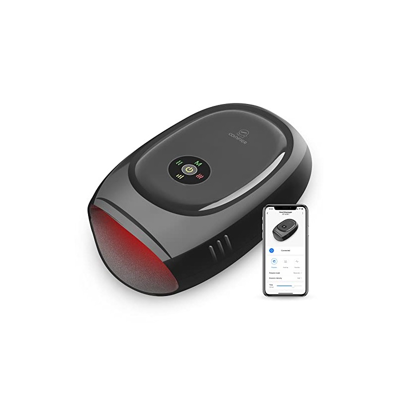 COMFIER CordlessHand Massager with APP Control, Heat and Compression,