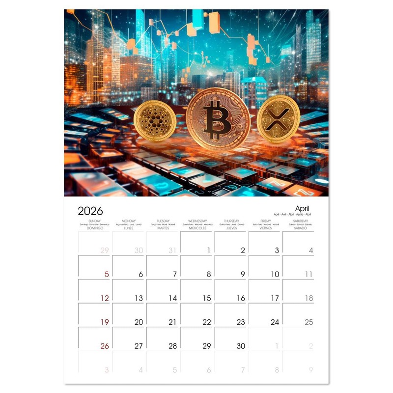 CRYPTO Blockchain technology and digital assets (Monthly Wall Calendar 2026